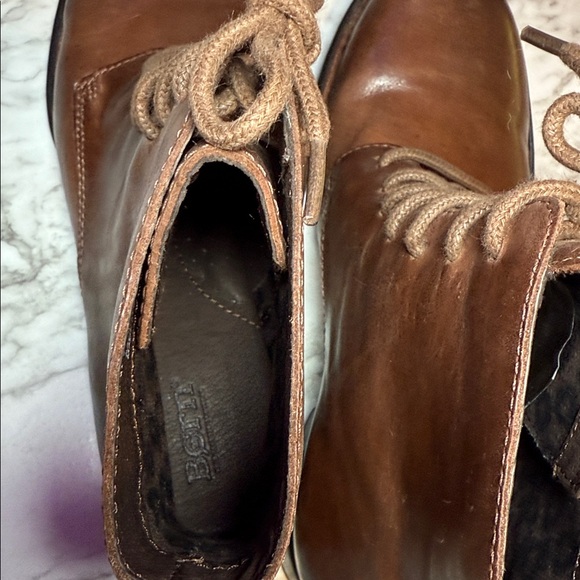 Born Dark Brown Leather Lace Up Moto Boots NWOT SZ 8.5 - Picture 8 of 14